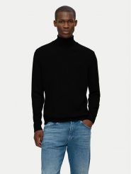 Selected Homme Golf Tray 16094653 Czarny Regular Fit. Czarne swetry męskie Selected Homme, bez wzorów, z wełny, bez kołnierzyka, bez ramiączek. Za 309.99 zł.