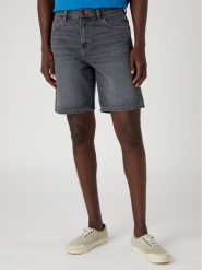 Wrangler Szorty jeansowe Frontier W16WEBY99 112331099 Szary Relaxed Fit. Szare szorty męskie Wrangler, bez wzorów, z bawełny. Za 299.99 zł.