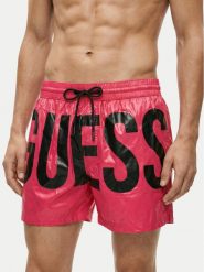 Guess Szorty kąpielowe F6GT03 WN322 Różowy Regular Fit. Czerwone kąpielówki męskie Guess, m, z aplikacjami, z syntetyku. Za 282.99 zł.
