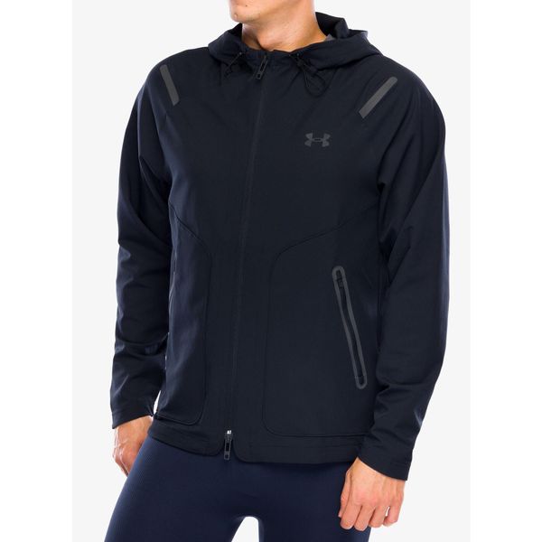 Kurtka wiatrówka męska Under Armour Unstoppable Left Chest Jacket. Czarne kurtki męskie Under Armour, m, bez wzorów, z softshellu, bez kaptura, trekkingowe. Za 381.99 zł.