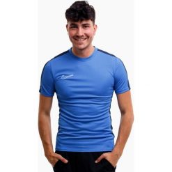 Koszulka sportowa męska Nike DF Academy 23. Niebieskie t-shirty sportowe męskie Nike, m, bez wzorów, sportowe, bez ramiączek. Za 114.31 zł.