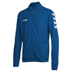 Bluza sportowa dla dorosłych Hummel Core Poly Jacket. Niebieskie bluzy nierozpinane męskie HUMMEL, xl, bez wzorów, sportowe, bez ramiączek, bez kaptura. Za 89.00 zł.