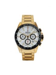 Festina Zegarek Timeless Chronograph 20634/1 Złoty. Żółte, analogowe zegarki męskie Festina, złote. Za 869.99 zł.