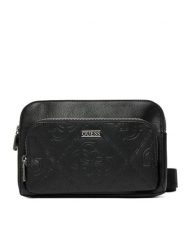 Guess Saszetka HMBOMG P5439 Czarny. Czarne saszetki męskie Guess, z aplikacjami, ze skóry. Za 419.99 zł.