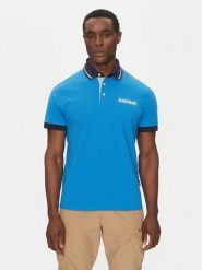 Napapijri Polo E-Zeri NP0A4ID4 Niebieski Regular Fit. Niebieskie koszulki polo męskie Napapijri, m, bez wzorów, z bawełny, bez kołnierzyka, bez ramiączek. Za 199.99 zł.