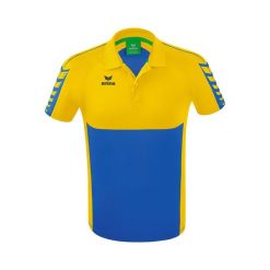 Polo Erima Six Wings. Niebieskie koszulki polo męskie Erima, xl, bez wzorów, z materiału, klasyczne, bez kołnierzyka, bez ramiączek. Za 178.50 zł.