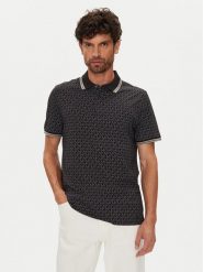 Michael Kors Polo CS550V85KS Czarny Regular Fit. Czarne koszulki polo męskie Michael Kors, m, bez wzorów, z bawełny, bez kołnierzyka, bez ramiączek. Za 339.99 zł.