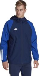 Kurtka męska Adidas Tiro 23 Competition All Weather granatowa r. L. Kurtki męskie ADIDAS, l, bez wzorów, bez ramiączek, bez kaptura. Za 247.51 zł.