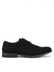 Lanetti Półbuty M16SS025-43 Czarny. Czarne eleganckie półbuty męskie Lanetti, z syntetyku, wizytowe, bez obcasa, bez zapięcia. Za 119.99 zł.