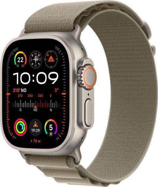 Smartwatch Apple Watch Ultra 2 GPS + Cellular 49mm Titanium Case Alpine Loop Small Zielony (MREX3WB/A). Zielone zegarki smartwatch Apple. Za 4,327.18 zł.