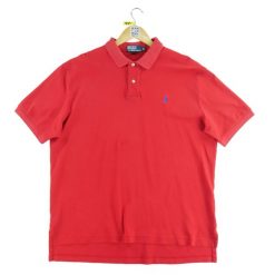 Second life - Krótki rękaw Polo mężczyzn czerwony - Stan dobry. Czerwone koszulki polo męskie Ralph Lauren, m, bez wzorów, sportowe, bez kołnierzyka, bez ramiączek. Za 97.25 zł.