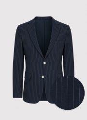 PAKO LORENTE – Granatowa casualowa marynarka męska w prążek. Marynarki męskie Pako Lorente, m, bez wzorów. Za 449.99 zł.