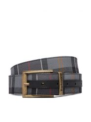 Barbour Pasek Męski Tartan MAC0364BK11 Czarny. Czarne paski męskie Barbour, bez wzorów, ze skóry. Za 269.99 zł.