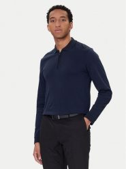 BOSS Polo H-Peduzzi 06 50549583 Granatowy Regular Fit. Niebieskie koszulki polo męskie Boss, m, bez wzorów, z bawełny, bez kołnierzyka, bez ramiączek. Za 539.99 zł.