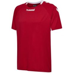 Koszulka sportowa z krótkim rękawem męska Hummel Core Team Jersey S/S. Czerwone t-shirty sportowe męskie HUMMEL, m, bez wzorów, z jersey, sportowe, bez ramiączek. Za 37.00 zł.