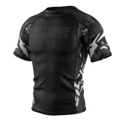 Koszulka Męska Rashguard MMA na Siłownię EXTREME HOBBY BLACK PANTHER. Białe bielizna termoaktywna męska EXTREME HOBBY, m, bez wzorów, z bawełny, bez ramiączek, do biegania. Za 199.00 zł.