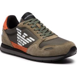 Sneakersy EMPORIO ARMANI - X4X215 XL200 P037 Sage/Mango/Sage. Zielone buty sportowe na co dzień męskie Emporio Armani, z materiału. Za 709.00 zł.