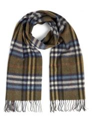 Finshley & Harding Męski szalik z kaszmiru Mężczyźni Kaszmir niebieski|zielony w kratkę, ONE SIZE. Niebieskie szaliki męskie Finshley & Harding, bez wzorów, z kaszmiru. Za 449.95 zł.