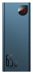 Baseus Adaman Metal 20000mAh PD QC 3.0 65W 2x USB + USB-C + microUSB niebieski. Niebieskie powerbanki . Za 199.90 zł.