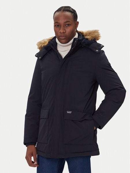 Guess Kurtka puchowa M5BL2G W2712 Granatowy Regular Fit. Niebieskie kurtki męskie Guess, m, z aplikacjami, z puchu, bez ramiączek, bez kaptura. Za 1,399.00 zł.