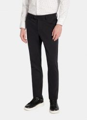 PAKO LORENTE - Granatowe spodnie chino z bawełną. Eleganckie spodnie męskie Pako Lorente, bez wzorów, z bawełny, casualowe. Za 299.99 zł.
