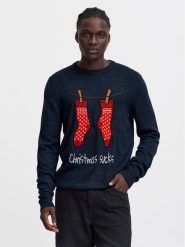 Blend Sweter 20717599 Granatowy Regular Fit. Niebieskie kardigany męskie Blend, m, bez wzorów, z syntetyku, bez ramiączek. Za 99.99 zł.