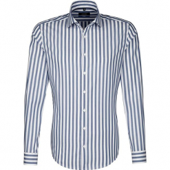 Koszula - Tailored fit - w kolorze niebiesko-białym. Białe koszule męskie Seidensticker, w paski, z bawełny, z klasycznym kołnierzykiem. W wyprzedaży za 104.95 zł.