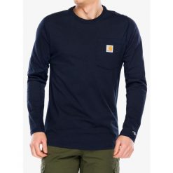 Bluza bez kaptura męska Carhartt Force Flex Pocket T-Shirt L/S. Niebieskie bluzy nierozpinane męskie Carhartt, l, bez wzorów, casualowe, bez ramiączek, bez kaptura. Za 156.99 zł.