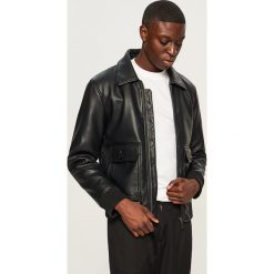 Kurtka pilotka slim fit - Czarny. Czarne kurtki męskie Reserved. Za 299.99 zł.