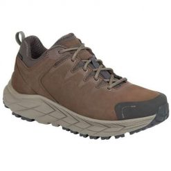 Buty trekkingowe męskie Karrimor Goshawk Low. Brązowe buty trekkingowe męskie Karrimor, bez wzorów, ze skóry, bez zapięcia, trekkingowe. W wyprzedaży za 299.99 zł.