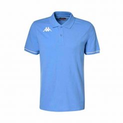 Polo Kappa Barli. Białe koszulki polo męskie Kappa, l, bez wzorów, z bawełny, eleganckie, bez kołnierzyka, bez ramiączek. Za 185.00 zł.