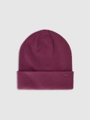 4F Czapka beanie uniseks - czerwona Uniwersalny. Czerwone czapki męskie 4f, na zimę, bez wzorów, z materiału. Za 39.99 zł.