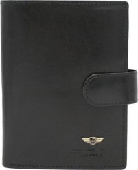 Peterson Portfel męski skórzany PTN 22311L-VT BLACK. Czarne portfele męskie Peterson, bez wzorów. Za 181.93 zł.