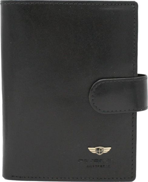 Peterson Portfel męski skórzany PTN 22311L-VT BLACK. Czarne portfele męskie Peterson, bez wzorów. Za 181.93 zł.