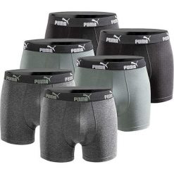 Puma bokserki męskie 6-pack – zielony/szary/czarny, XL. Czarne bokserki męskie Puma, m, bez wzorów, z bawełny. Za 190.00 zł.