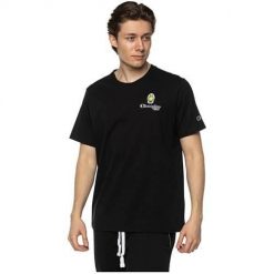 Koszulka sportowa męska Champion X Smiley Crewneck. Czarne t-shirty sportowe męskie CHAMPION, m, bez wzorów, z bawełny, sportowe, bez ramiączek. Za 142.00 zł.