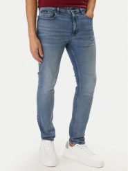 Calvin Klein Jeansy LV04RF950G Niebieski Slim Taper Fit. Niebieskie jeansy męskie Calvin Klein, bez wzorów, z bawełny. Za 399.99 zł.