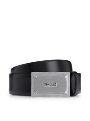 Boss Pasek Męski 50496735 Czarny. Czarne paski męskie Boss, bez wzorów, ze skóry. Za 269.99 zł.