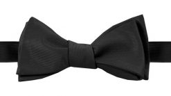 Mucha do Samodzielnego Zawiązania, Czarna, Jednokolorowa, Elegancka -ALTIES. Czarne krawaty i muchy męskie Alties, bez wzorów, eleganckie. Za 54.00 zł.