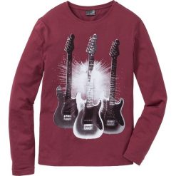 Shirt z długim rękawem Slim Fit bonprix bordowy. Koszulki męskie z długim rękawem marki bonprix. Za 37.99 zł.