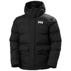 Kurtka puchowa Helly Hansen Nordic. Czarne kurtki męskie Helly Hansen, m, bez wzorów, z puchu, bez ramiączek, bez kaptura. W wyprzedaży za 1,154.30 zł.