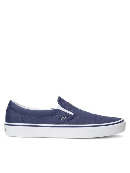 Polo Ralph Lauren Tenisówki 816913484001 Granatowy. Niebieskie trampki męskie Polo Ralph Lauren, bez wzorów, z materiału, bez zapięcia. Za 269.99 zł.