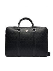 Guess Torba na laptopa HMTOTE P6169 Czarny. Czarne torby na laptopa męskie Guess, z aplikacjami, ze skóry. Za 589.99 zł.
