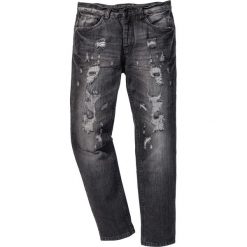 Dżinsy Straight bonprix czarny denim. Jeansy męskie marki bonprix. Za 59.99 zł.
