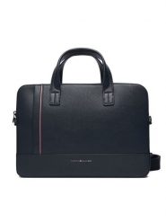 Tommy Hilfiger Torba na laptopa Th Central Slim Computer Bag AM0AM13631 Granatowy. Niebieskie torby na laptopa męskie Tommy Hilfiger, bez wzorów, ze skóry. Za 799.99 zł.