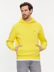Tommy Hilfiger Bluza Flag Logo MW0MW34266 Żółty Regular Fit. Żółte bluzy nierozpinane męskie Tommy Hilfiger, m, bez wzorów, z bawełny, bez ramiączek, bez kaptura. Za 329.99 zł.