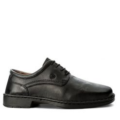 Półbuty Josef Seibel. Czarne eleganckie półbuty męskie Josef Seibel, wizytowe, bez obcasa, bez zapięcia. Za 269.99 zł.