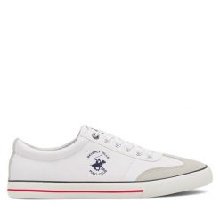Tenisówki Beverly Hills Polo Club. Białe trampki męskie Beverly Hills Polo Club, bez wzorów, bez zapięcia. Za 159.99 zł.