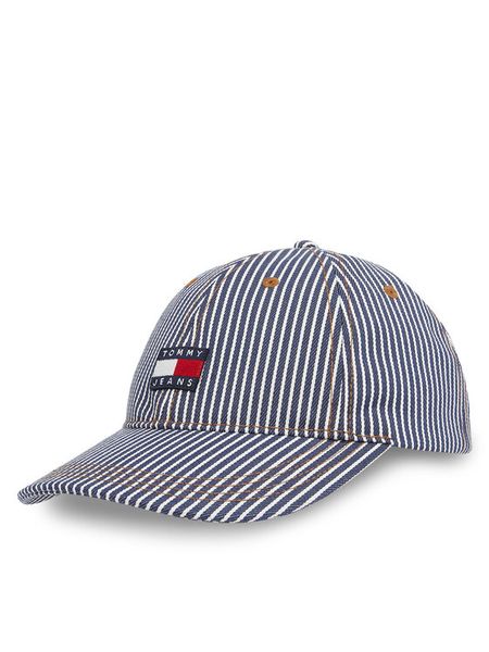 Tommy Jeans Czapka z daszkiem Tjm Heritage Stripe Cap AM0AM13358 Granatowy. Niebieskie czapki męskie Tommy Jeans, bez wzorów, z jeansu. Za 99.99 zł.