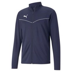 Puma Teamrise Training Poly Jacket Niebieska Bluza Dorosłych. Niebieskie bluzy nierozpinane męskie Puma, m, bez wzorów, sportowe, bez ramiączek, bez kaptura. Za 213.50 zł.